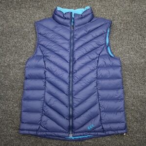 Cabelas Vest Womens Medium Blue Puffer Goose Down 800 Fill Hunting Outdoors